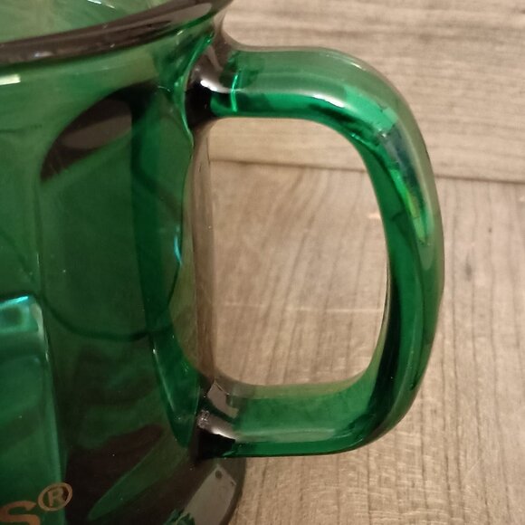 Vintage Girl Scouts Logo Emerald Green Glass Mug Made in the USA - Picture 4 of 10